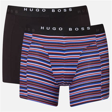 Boss Hugo Boss Mens 2 Pack Print Boxer Briefs Open Blue Mens