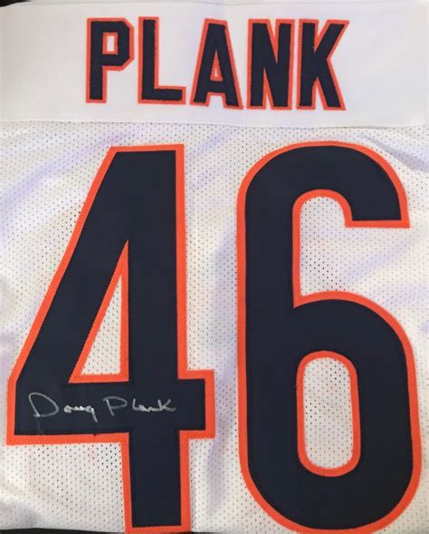 Doug Plank Signed White Chicago Jersey Chicagoland Sports Appearance