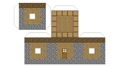 Minecraft Papercraft Villager House