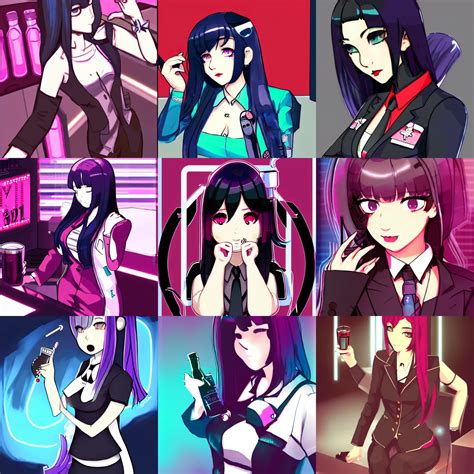 Jill Stingray VA 11 Hall A Illustration Cyberpunk Stable