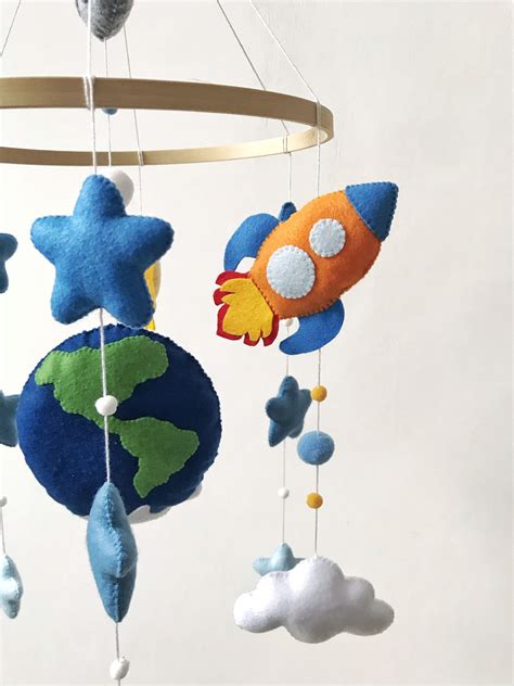 Space Baby Babe Mobile Planet Crib Mobile Astronaut And Etsy