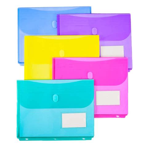 Buy 10 Pack Poly Binder Pocket With 1 Inch Gusset Side Loading Letter