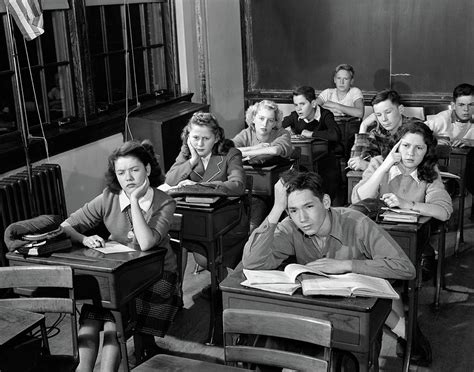 1940s 1950s High School Classroom Photograph By Vintage Images