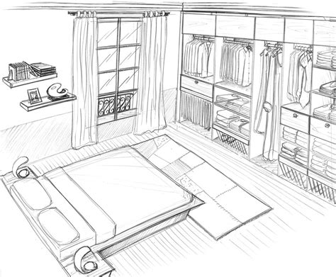 Sa forme et sa taille varient selon les individus et leur âge. Comment Dessiner Une Chambre Dessin De L Interieur D ...