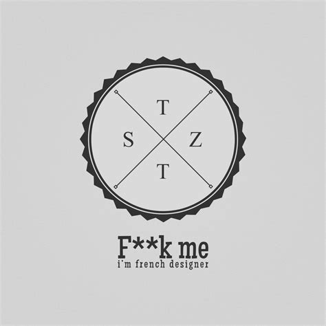 the logo for f x k me i m french designer which has been designed in black and white