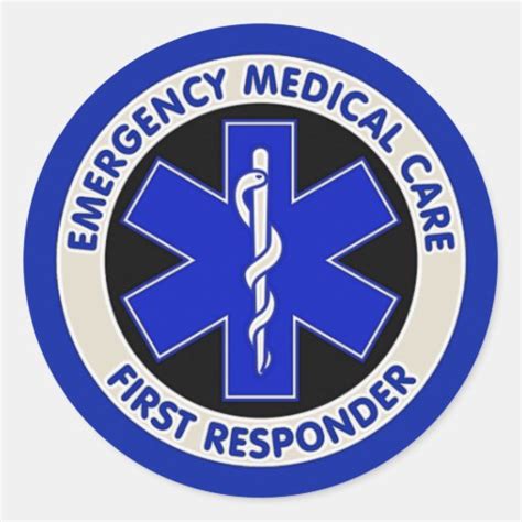 Emergency Medical Care First Responder Classic Round Sticker Zazzle