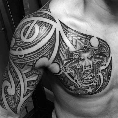 Everyone will find here something that will satisfy him, no matter what exclusive taste he has. 75 Taurus Tattoos For Men - Zodiac Ink Design Ideas