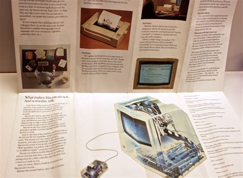 Macintosh Early Small Brochure Vintage Apple