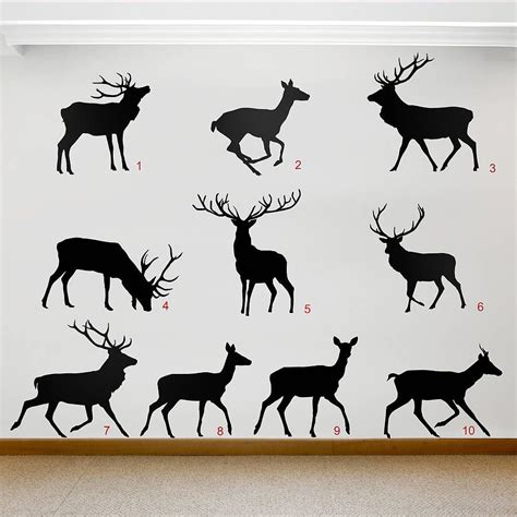 Deer Wall Decal Vinyl Wall Stickers Window Drawing Window Art