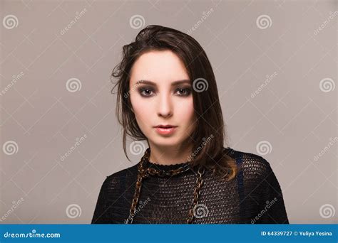 Beauty Fashion Model Girl With Smoky Eyes Make Up Stock Image Image
