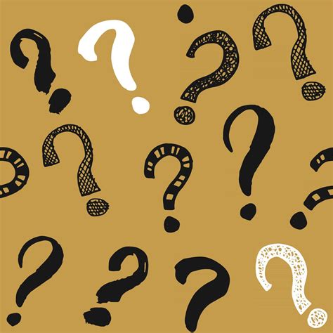 Questions Marks Seamless Pattern Hand Drawn Sketched Doodle Signs