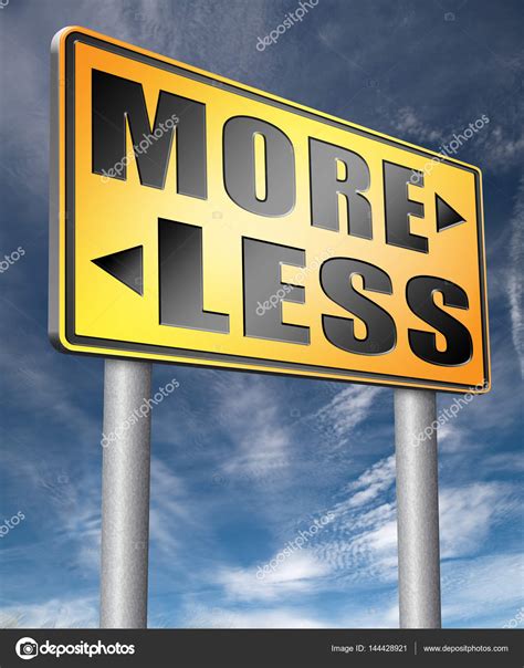 More Less Road Sign 3d Illustration — Stock Photo © Kikkerdirk 144428921