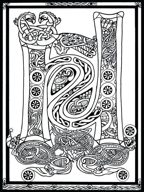 Celtic Alphabet Coloring Pages at GetColorings.com | Free printable