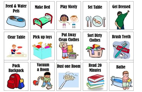 Chore Chart Kids Preschool Chore Charts Toddler