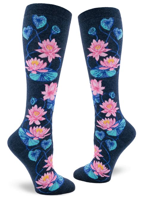 Lotus Flower Knee Socks Modsocks Novelty Socks