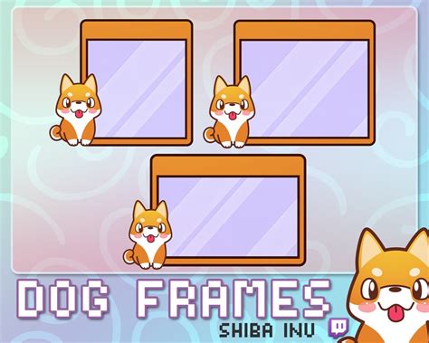 Shiba Inu Hunde Facecam Rahmen Twitch Streamer Designs Etsyde