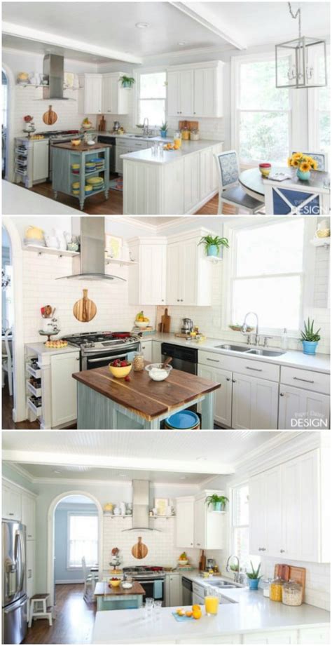 Small kitchens may seem bothersome to navigate, find room for storage, or clear enough counter space for food prep work, however, you can make your space more functional using a few simple design concepts and do it yourself tips. 25 Inspiring DIY Kitchen Remodeling Ideas That Will Frugally Transform Your Kitchen - DIY & Crafts