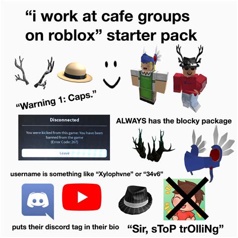 I Work At Cafe Groups On Roblox Starter Pack Rstarterpacks