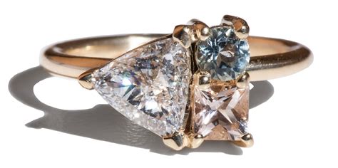 Custom Trillion Cut Diamond Cluster Ring Bario Neal