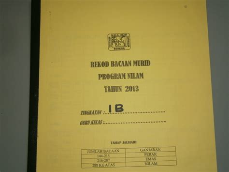 Kenapa rekod data bacaan nilam ini penting? PSS SMK SLIM: Rekod Bacaan Murid (NILAM)