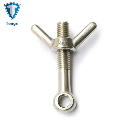 Stainless Steel Eye Bolt Din With Wing Nut China Bolt And