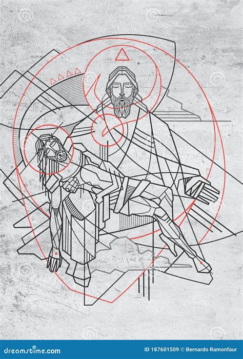 Digital Illustration Of The Holy Trinity Stock Illustration