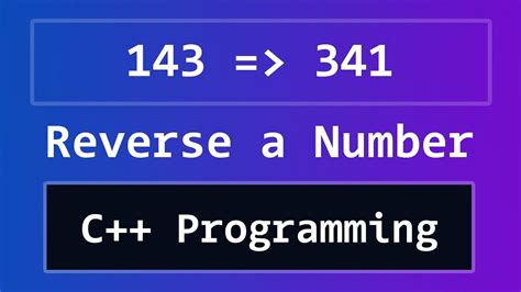 How To Reverse A Number In C Programming Language Youtube
