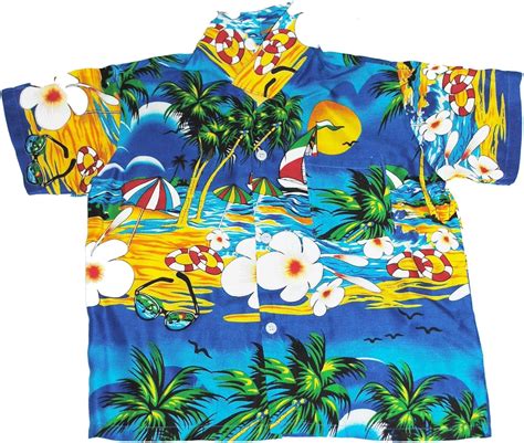 Hawaiian Shirt Beach Boys Girls Kids Childs Uk Clothing