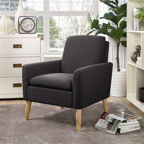 There's an underlying frame, upholstery, legs, arms, cushioning and outer fabric. Dazone Modern Accent Chair Single Sofa Comfy Upholstered ...