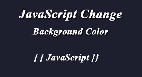 JavaScript Change Background Color  With Example for Beginner