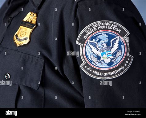 Badge On Uniform Of Us Customs And Border Protection Officer Which Is