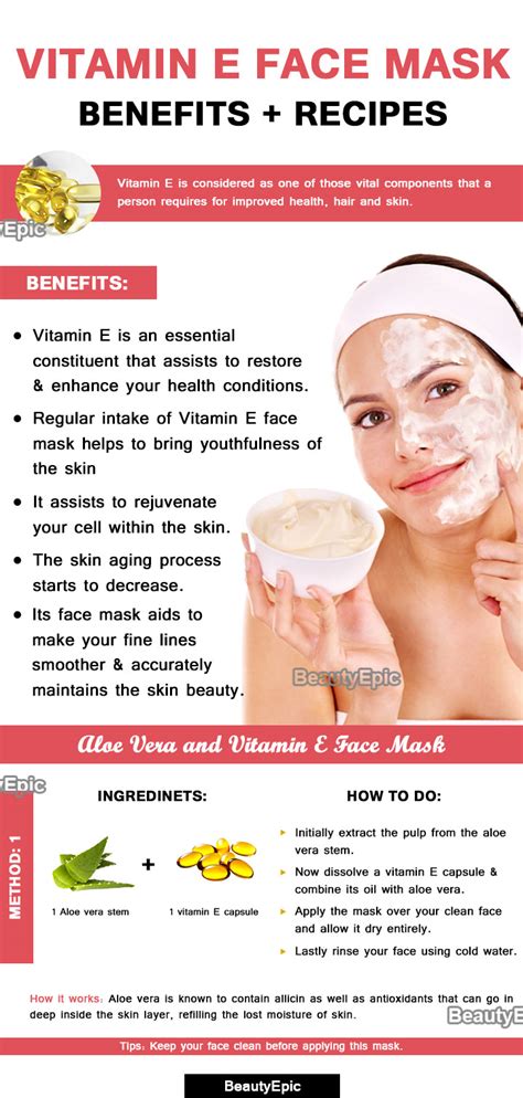 So, if you want to deal with these skin problems with the help another natural way on how to use vitamin e oil for face is to combine vitamin e oil with coconut oil. Vitamin E Face Mask: Benefits + Top 8 DIY Recipes