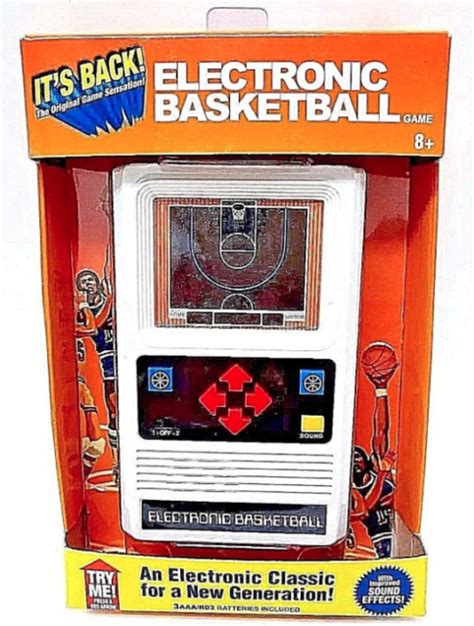 Electronic Basketball Game Handheld Mattel Classic 70s Retro White For