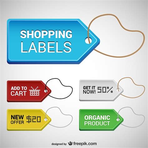 Free Vector Shopping Labels Collection