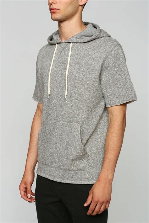 Lyst Bdg Nep Short Sleeve Pullover Hooded Sweatshirt In Gray For Men