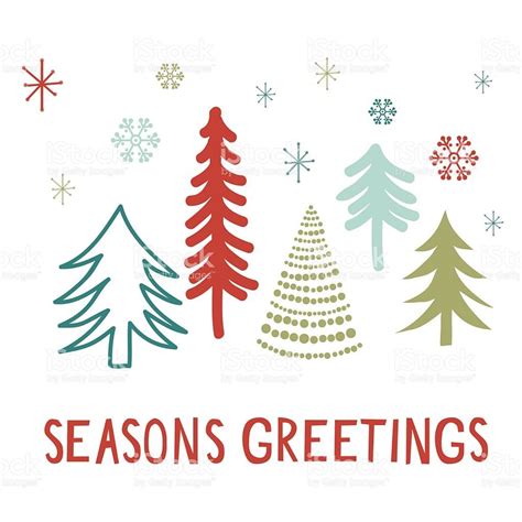Seasons greetings card with tree design | Seasons greetings card, Seasons greetings, Tree designs