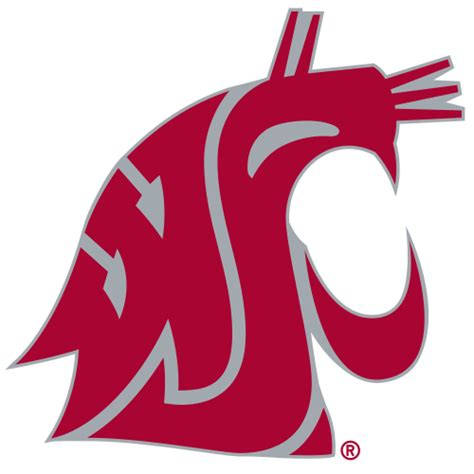 Logo Washington State University Cougars Scarlett Ws Cougar Head Gray