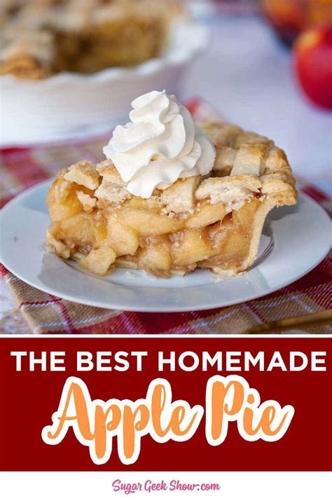 The Best Homemade Apple Pie With Whipped Cream On Top Is Sitting On A White Plate