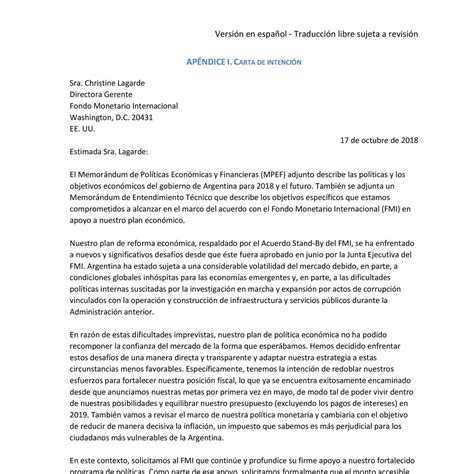 Carta De Intención Fmi Octubre 2018pdf Docdroid