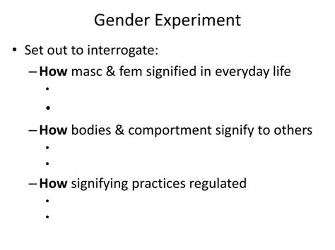 Ppt Gender Experiment Powerpoint Presentation Free Download Id2260968