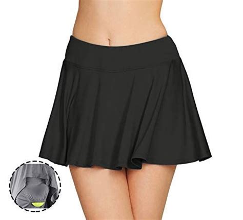 Cityoung Womens Basic Stretchy Pleated Athletic Skirt Tennis Quick Dry