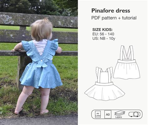 Girls Pinafore Dress Sewing Pattern Baby Dress Pattern Etsy