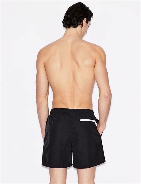 Armani Exchange Synthetic Swimming Trunks In Black For Men Lyst
