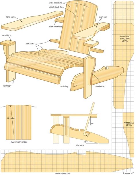 Free Woodworking Plans Adirondack Chair www.woodesigner.net has