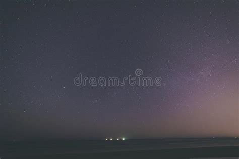 Night Sky With Stars And Milky Way Vintage Old Look Stock Photo