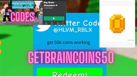 Roblox Big Brain Simulator Codes Gives Insane Amount Of Coins Youtube