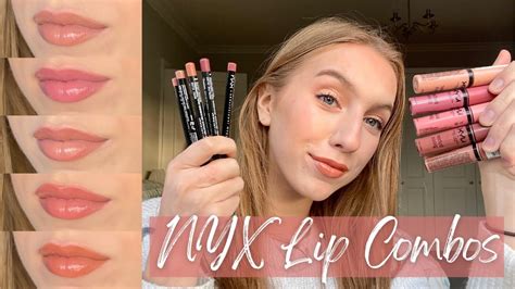 Nyx Lip Liner Butter Gloss Combos Affordable Nude Pink Lip Combinations Youtube