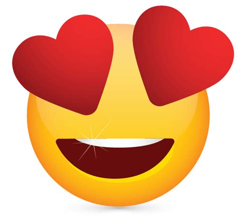 Heart Smiley Emoji Eye Heart Png Download 606563 Free