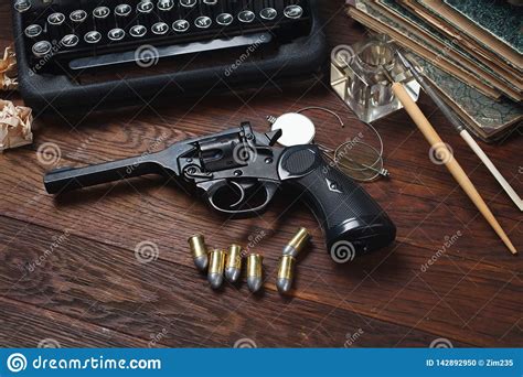 Writing A Crime Fiction Story Old Retro Vintage