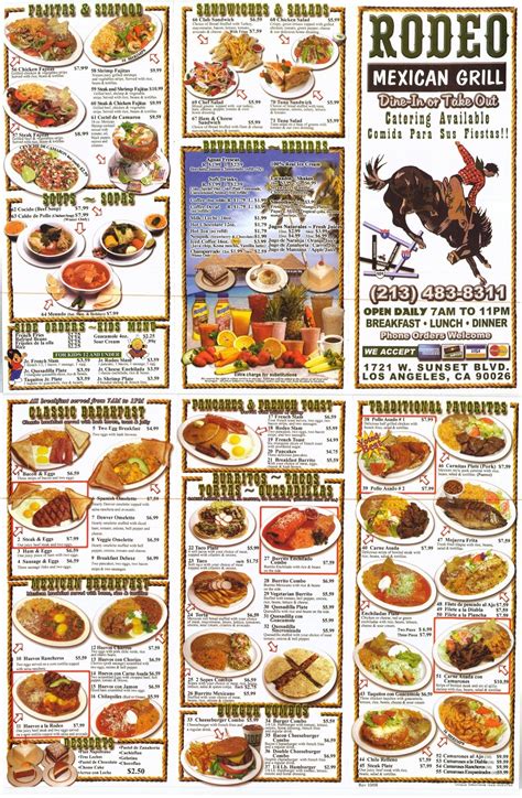 Menu Mondays: Rodeo Mexican Grill & Happy Tom's - Echo Park Now